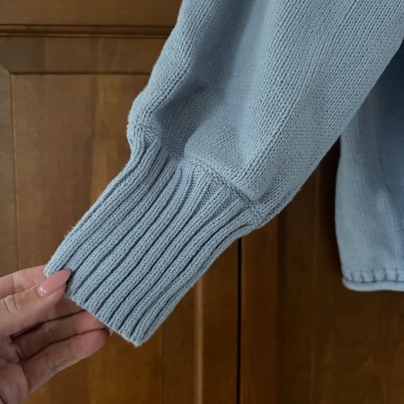 Madewell Soft Blue Crew Neck Sweater - Picture 3 of 8